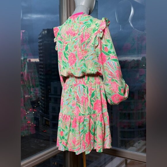 🆕 LILLY PULITZER 🧿 NWT Taviana Stretch Dress Coming in Hot Blue Horizon, Sz 12 - Picture 7 of 16